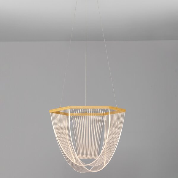 -25 % Dny MOMENTI– Zlaté kovové závěsné LED světlo Nova Luce Valentin 52 cm
