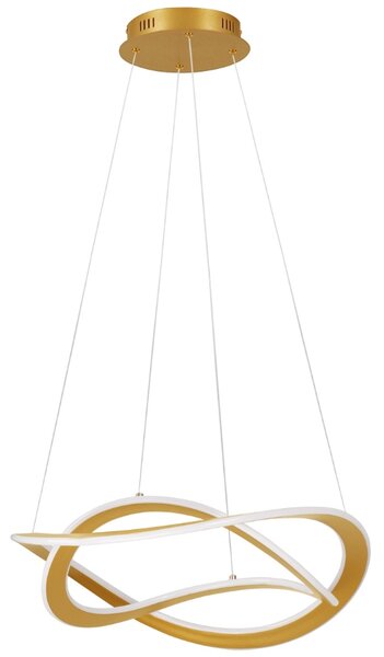 Zlaté kovové závěsné LED světlo Nova Luce Celestia 60 cm