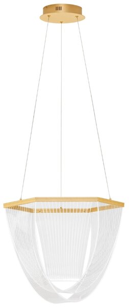 -25 % Dny MOMENTI– Zlaté kovové závěsné LED světlo Nova Luce Valentin 52 cm