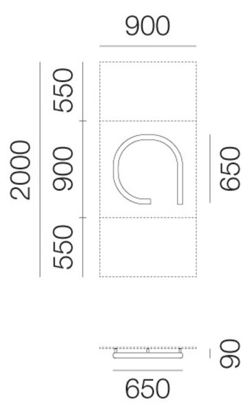 Artemide nástěnné LED svítidlo Alphabet of Light písmeno a 22 W 3000K