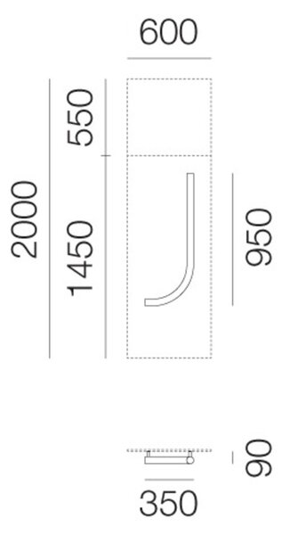 Artemide nástěnné LED svítidlo Alphabet of Light písmeno j 14 W 3000K