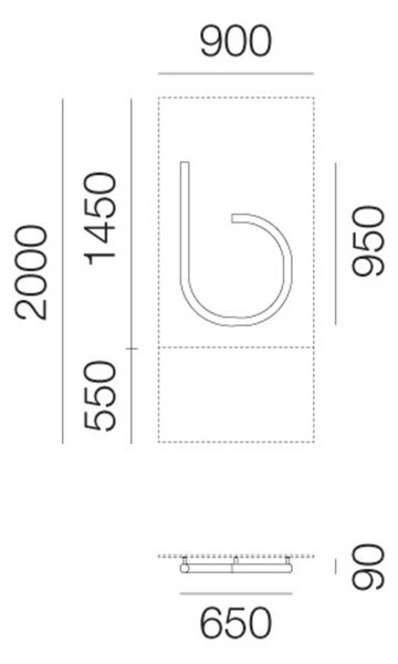 Artemide nástěnné svítidlo Alphabet of Light písmeno b 26 W 3000K