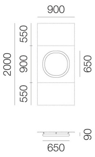 Artemide nástěnné LED svítidlo Alphabet of Light písmeno o 24 W 3000K