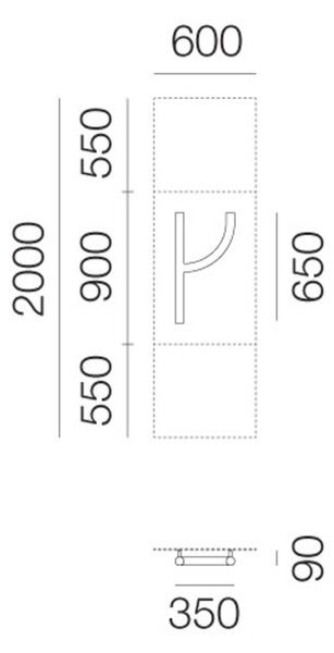 Artemide nástěnné LED svítidlo Alphabet of Light písmeno r 14 W 3000K