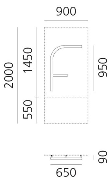 Artemide nástěnné LED svítidlo Alphabet of Light F 22 W 3000K