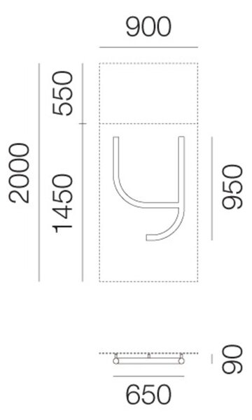 Artemide nástěnné svítidlo Alphabet of Light písmeno y 28 W 3000K