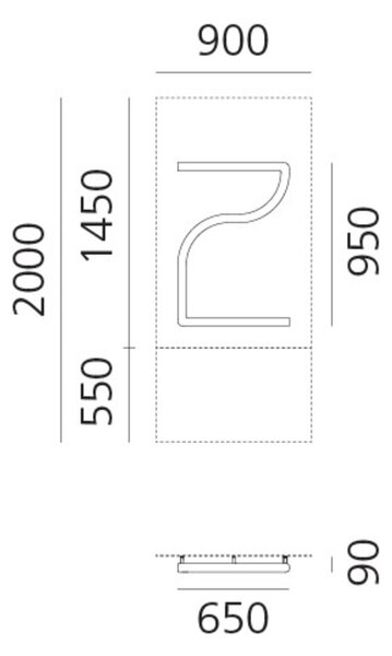 Artemide nástěnné LED svítidlo Alphabet of Light Z 32 W 3000K