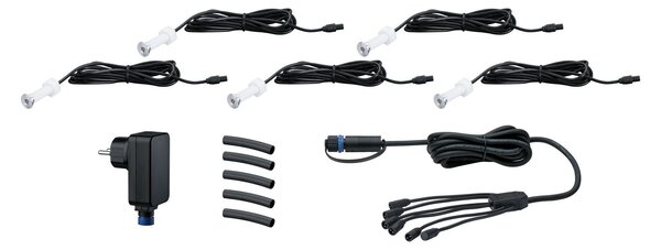 P 93695 Plug&Shine základní sada vestavné svítidlo MicroPen II IP67 3000K 5x0,22W - PAULMANN