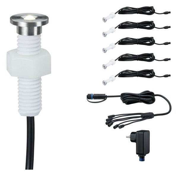 P 93695 Plug&Shine základní sada vestavné svítidlo MicroPen II IP67 3000K 5x0,22W - PAULMANN