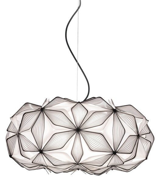 Závěsná svítidlo Slamp, C'EST LA VIE, stmívatelné, Černá, Obývací pokoj, Plast, Design