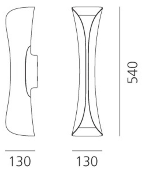 Artemide nástěnné svítidlo Cadmo Design Collection 20 W GU10 220-240 V černobílé