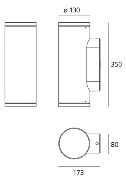 Artemide venkovní nástěnné svítidlo Calumet 7,5 W 220-240 V 3000K