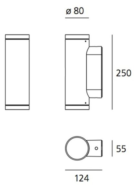Artemide nástěnné LED svítidlo Calumet 8 4 W 3000K 8°