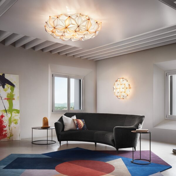 Stropní Lampa Slamp, La Vie, stmívatelné, Béžová, Obývací pokoj, Plast, Design
