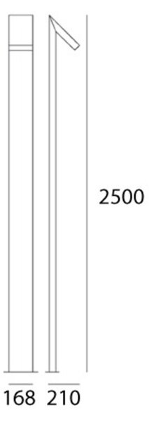 Artemide venkovní LED sloupek Chilone Pole 250 14 W 220-240 V 3000K antracit