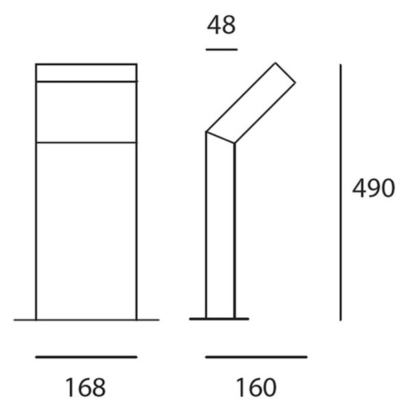 Artemide venkovní LED svítidlo Chilone Up Floor 14 W 220-240 V 3000K antracit