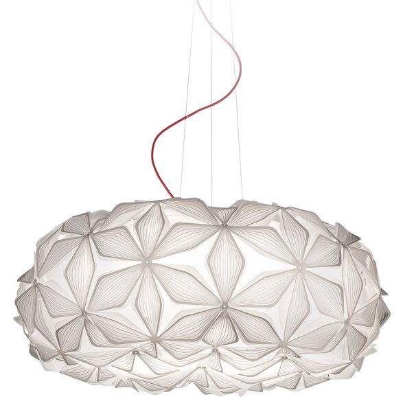 Závěsná svítidlo Slamp, C'EST LA VIE, stmívatelné, Bílá, Obývací pokoj, Plast, Design