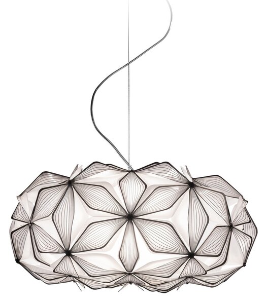 Závěsná svítidlo Slamp, C'EST LA VIE, stmívatelné, Černá, Obývací pokoj, Plast, Design