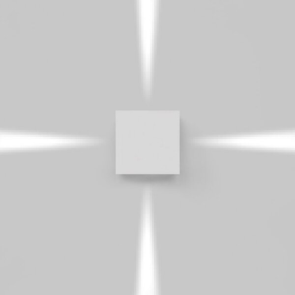 Artemide venkovní nástěnné svítidlo Effetto 14 Square 11 W 3000K 4 úzké paprsky antracit