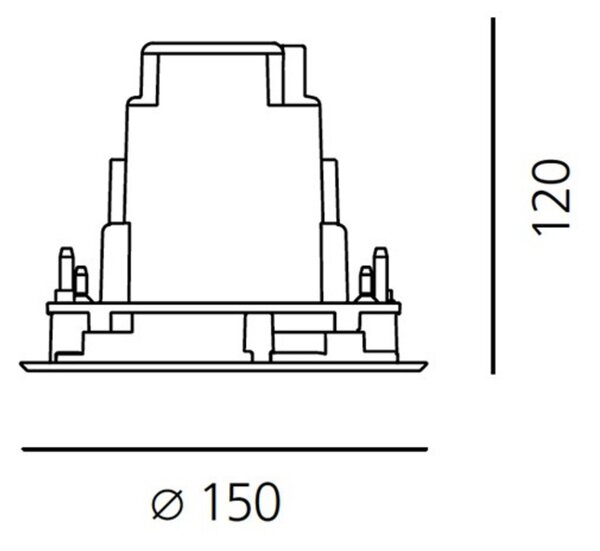 Artemide vestavné LED svítidlo Ego 150 Round 8 W 3000K 37°