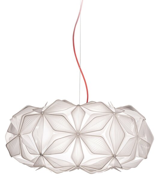 Závěsná svítidlo Slamp, C'EST LA VIE, stmívatelné, Bílá, Obývací pokoj, Plast, Design
