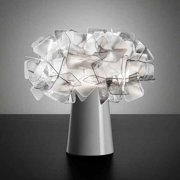 Stolní lampa Slamp, Clizia, stmívatelné, Šedá, Obývací pokoj, Plast, Design