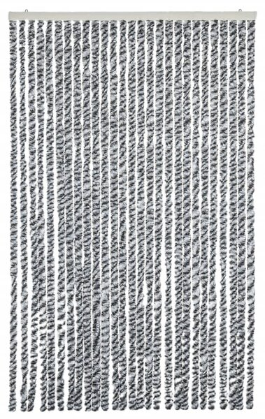 Závěs proti hmyzu černý a bílý 118 x 220 cm žinylka