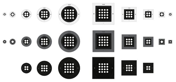 Artemide vestavné LED svítidlo Ego 55 Flat 1,2 W 3000K čtvercové IK10