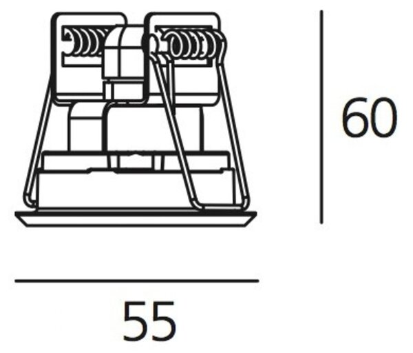 Artemide vestavné LED svítidlo Ego 55 Flat 1,2 W 3000K čtvercové IK10