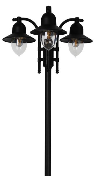 Como 3 Venkovní Parková Lampa pro Concrete Anchor Black