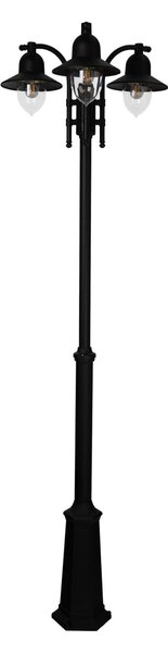 Como 3 Venkovní Parková Lampa pro Concrete Anchor Black