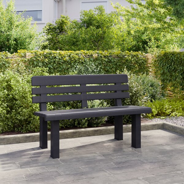Zahradní lavice antracitová 110 x 52 x 71 cm polypropylen