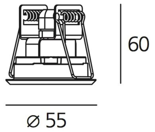 Artemide vestavné LED svítidlo Ego 55 Flat 1,2 W 3000K kulaté