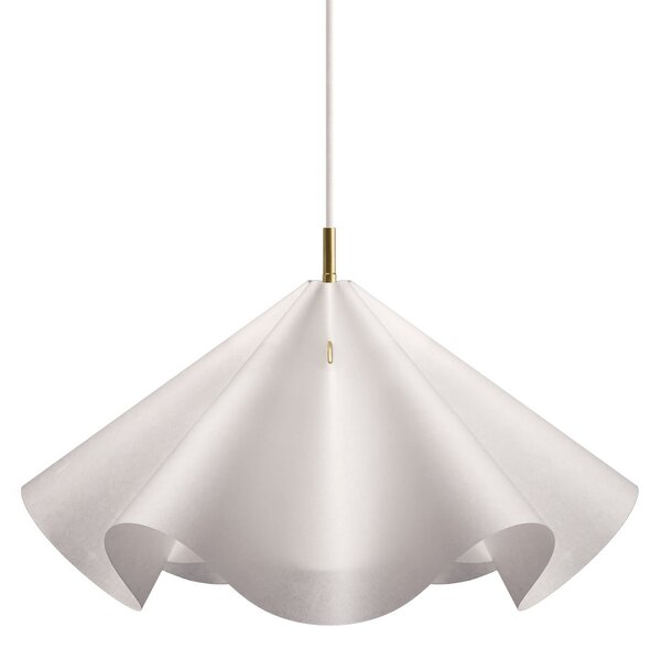 Závěsná svítidlo Moebe, Sinuate, stmívatelné, Bílá, Obývací pokoj, Papír / Karton, Design