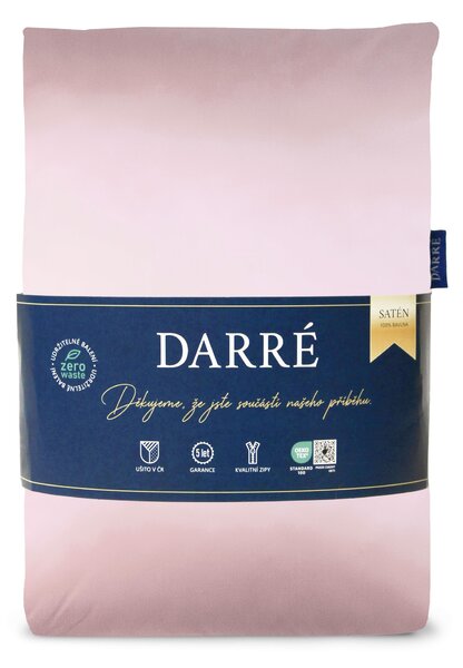 DARRÉ Saténové povlečení Royal - soft pink Velikost: 140 x 200 + 70 x 90
