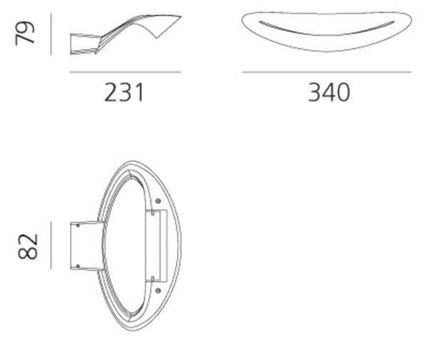 Artemide nástěnné svítidlo Mesmeri LED 28 W 3000K stmívatelné chrom