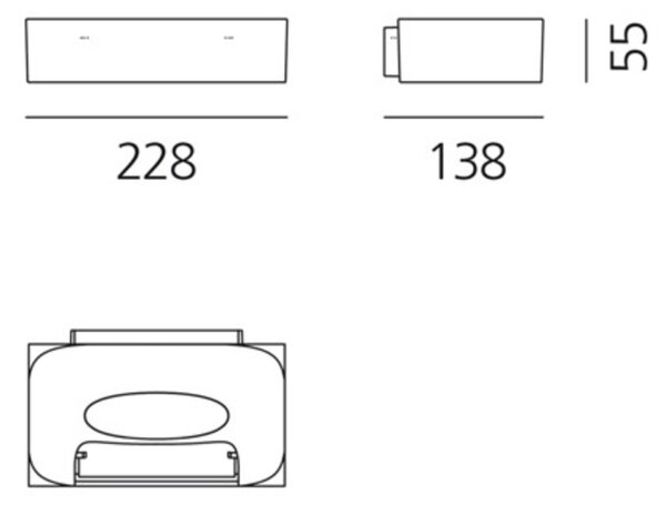 Artemide nástěnné svítidlo Melete 11 W R7s 220-240 V