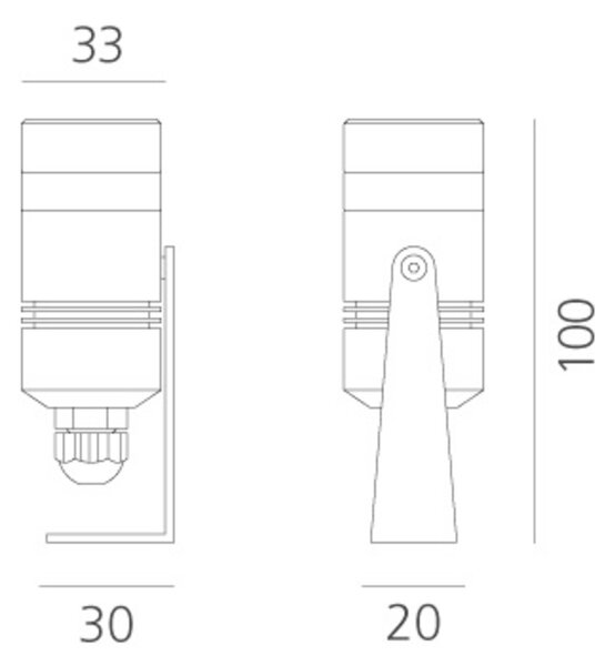 Artemide venkovní LED svítidlo Minispot 2 W 3000K 32°