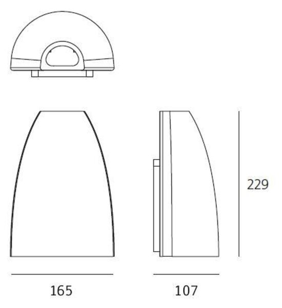 Artemide venkovní nástěnné svítidlo Molla 12 W 220-240 V 3000K antracit