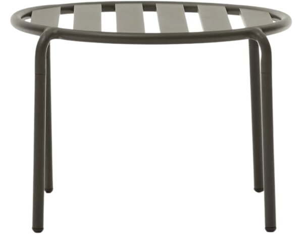 Kave Home Tmavě zelený kovový zahradní stolek Joncols 60 cm