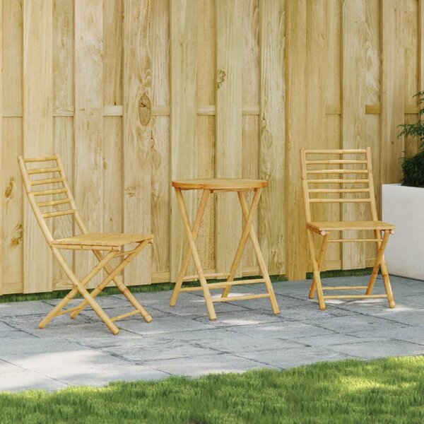 3dílný bistro set bambus
