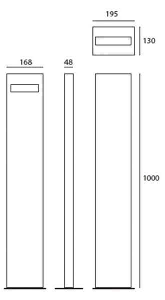 Artemide venkovní LED sloupek Nuda 100 14 W 220-240 V 3000K antracit