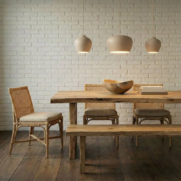 Lucande závěsné světlo Malisa, béžové, 3-fl., kov, 90 cm, stmívatelný, Krémová / jantar, Obývací pokoj / jídelna, kov, Skandinávský