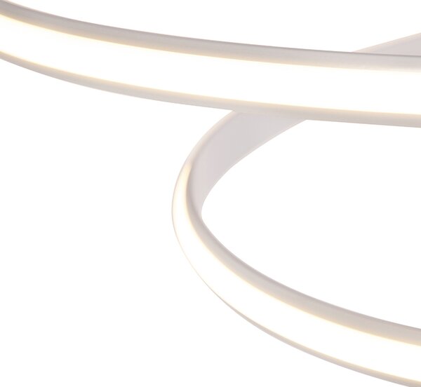 Moderní závěsné svítidlo bílé 74 cm vč. LED s stmívačem - Rowan