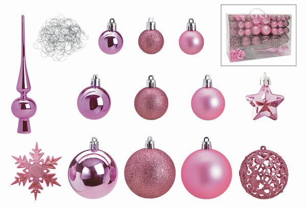 SADA VÁNOČNÍCH KOULÍ 111dílné X-Mas - Vánoční ozdoby, Online Only
