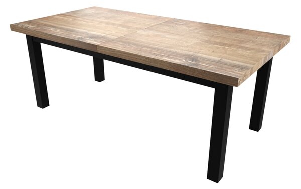 Rozkládací jídelní stůl GOLOS, 200x78,5x100, retro dřevo