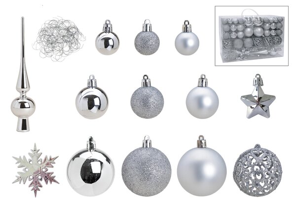 SADA VÁNOČNÍCH KOULÍ 111dílné X-Mas - Vánoční ozdoby, Online Only