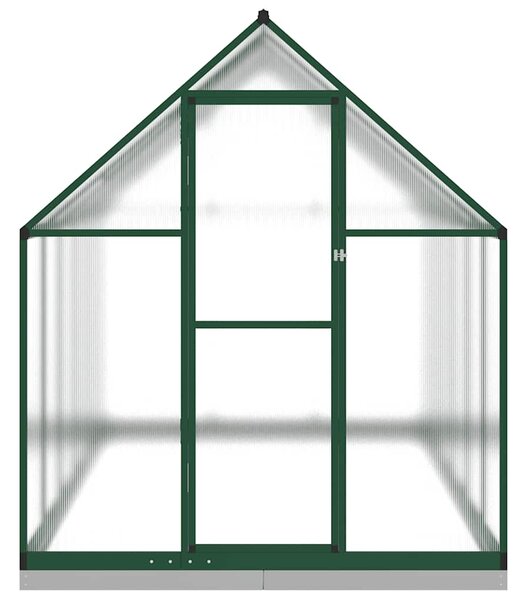 Skleník s podkladovým rámem zelený 334 x 169 x 202 cm hliník