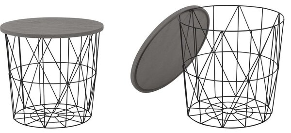 Halmar Konferenční stolek Mariffa, šedý/černý - ROZBALENO