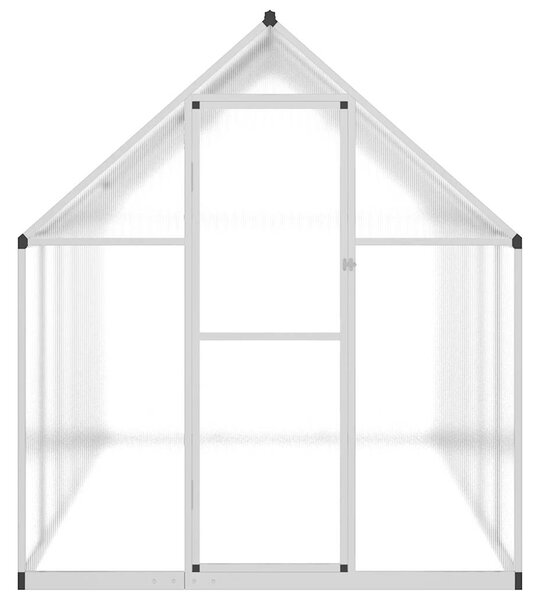 Skleník s podkladovým rámem stříbrný 334 x 169 x 195 cm hliník